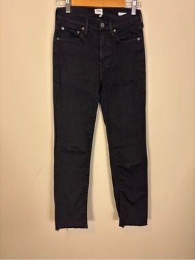 Edwin Women's Black Bree High Rise Slim Straight Crop Jeans 24